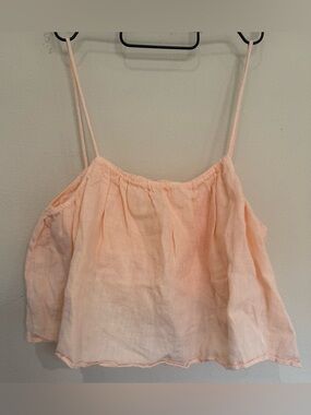 Zara Lightweight Peach Spaghetti Strap Top Size X-Small